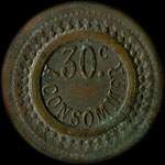 Jeton anonyme de 30 centimes avec une montgolf�re - revers