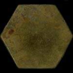 Jeton à localiser La Renaissance 30 centimes en laiton hexagonal 25 mm - revers