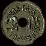 Jeton Rouge 	& Noir - Egalité - 20 centimes - revers