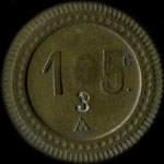 Jeton anonyme de 15 centimes avec une ruche - revers