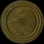 Jeton anonyme de 50 centimes avec une t�te de cochon - avers