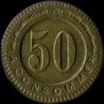 Jeton anonyme de 50 centimes avec une t�te de cochon - revers