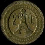 Jeton anonyme de 20 centimes avec la Tour Eiffel - revers
