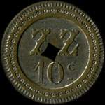 Jeton Z Z - 10 centimes - revers
