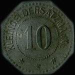Jeton de n�cessit� de 10 pfennig �mis par Gemeinde Algringen pendant l'occupation allemande - revers