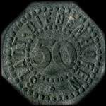 Jeton de n�cessit� de 50 pfennig �mis en 1917 par Stadt Diedenhofen (57100 - Thionville) pendant l'occupation allemande - revers