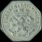 Jeton de n�cessit� de 50 pfennig dite Kleingeldersatzmarke Forbach i Lothringen (57600 - Moselle) pendant l'occupation allemande - avers