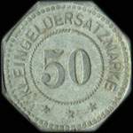 Jeton de n�cessit� de 50 pfennig dite Kleingeldersatzmarke Forbach i Lothringen (57600 - Moselle) pendant l'occupation allemande - revers