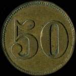 Jeton de n�cessit� de 50 pfennig Werth-Marke - A.K. attribu� � Luxhof � Gebweiler (Guebwiller) - (68500 - Haut-Rhin) et �mis pendant l'occupation allemande - revers
