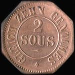 Jeton de n�cessit� Gleich zehn centimes - 2&nbsp;sous (octogonal) �mis par le Fort Illkirch � Illkirch-Graffenstaden (67400 - Bas-Rhin) - avers