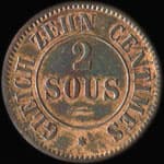 Jeton de n�cessit� Gleich zehn centimes - 2&nbsp;sous (rond) �mis par le Fort Illkirch � Illkirch-Graffenstaden (67400 - Bas-Rhin) - avers