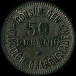 Jeton de n�cessit� de 50 pfennig �mis par Consum Genossenschaft � Illkirch-Graffenstaden (67400 - Bas-Rhin) - avers