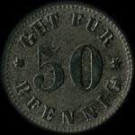 Jeton de n�cessit� de 50 pfennig �mis par Consum Genossenschaft � Illkirch-Graffenstaden (67400 - Bas-Rhin) - revers