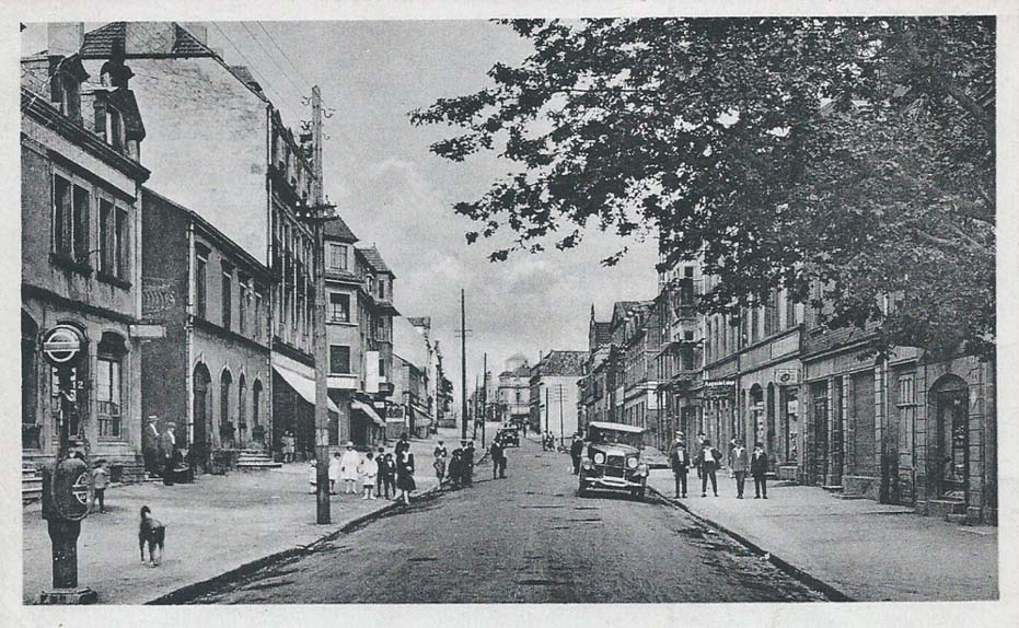 Merlenbach - Merlebach - La rue Hermann G�ring pendant la guerre de 1939-45.