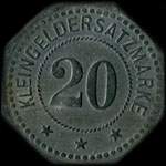Jeton de n�cessit� de 20 pfennig �mis par Gemeinde Merlenbach (Merlebach - 57800 - Moselle) - revers