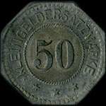Jeton de n�cessit� de 50 pfennig �mis par Gemeinde Merlenbach (Merlebach - 57800 - Moselle) - revers
