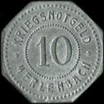Jeton de n�cessit� de 10 pfennig 1917 �mis par Kriegsnotgeld - Merlenbach (Merlebach - 57800 - Moselle) - revers