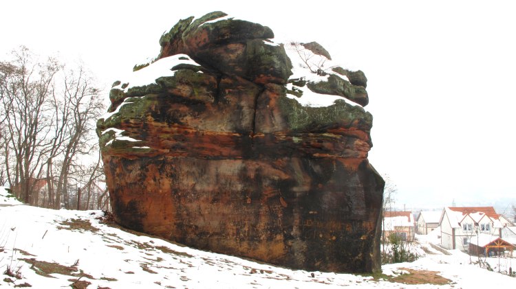 Le rocher de Wieselstein � Merlenbach (Merlebach - 57800 - Moselle) - revers