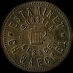 Jeton de n�cessit� de 20 pfennig �mis par Estaminet Ch.Waeckel � M�nster - Alsace - avers