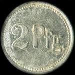Jeton de n�cessit� de 2 pfennig �mis par Bouvier � Oldingen (68480 - Oltingue) pendant l'occupation allemande - revers