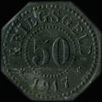 Jeton de n�cessit� de 50 pfennig �mis comme Kriegsgeld 1917 � Saarburg i Lothringen (Sarrebourg) - revers