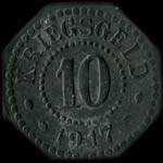 Jeton de n�cessit� de 10 pfennig �mis comme Kriegsgeld 1917 � Saarburg i Lothringen (Sarrebourg) - revers