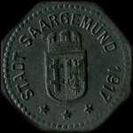 Jeton de n�cessit� de 5 pfennig �mis comme Kleingeldersatzmarke � Saargem�nd (Sarreguemines) - avers