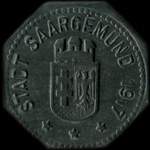 Jeton de n�cessit� de 10 pfennig �mis comme Kleingeldersatzmarke � Saargem�nd (Sarreguemines) - avers