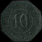 Jeton de n�cessit� de 10 pfennig �mis comme Kleingeldersatzmarke � Saargem�nd (Sarreguemines) - revers