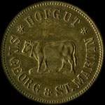 Jeton de n�cessit� de 100 pfennig �mis comme Hofgut � St.Georg & St.Martin (Saint-Georges - Moselle) - revers