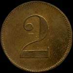 Jeton de n�cessit� de 2 pfennig type 1 �mis par Conservenfabrik Schiltigheim (67300 - Bas-Rhin) - revers