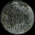 Jeton de n�cessit� de 4 pfennig type 2 �mis par Conservenfabrik Schiltigheim (67300 - Bas-Rhin) - avers