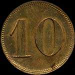 Jeton de n�cessit� de 10 pfennig type 2 �mis par Conservenfabrik Schiltigheim (67300 - Bas-Rhin) - revers