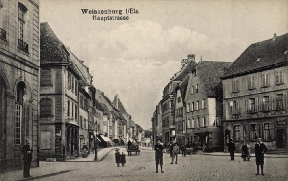 Carte postale Weissenburg (Wissembourg - 67160 - Bas-Rhin) - Hauptstrasse