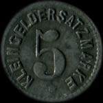 Jeton de n�cessit� de 5 pfennig �mis comme Kleingeldersatzmarke - Stadt Zabern � Zabern (Saverne) - revers