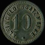 Jeton de n�cessit� de 10 pfennig type 1 �mis comme Kleingeldersatzmarke - Stadt Zabern � Zabern (Saverne) - revers