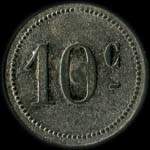 Jeton de n�cessit� de 10 centimes �mis par le Mess du 34e r�giment d'Artillerie - revers