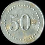 Jeton de 50 centimes Cantine Jaunatre (59e R.A.) � Troyes (10000 - Aube) - revers