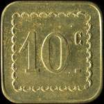 Jeton de n�cessit� de 10 centimes �mis par le Mess des Sous-Officiers du 5e r�giment d'Artillerie - revers