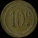 Jeton de n�cessit� de 10 centimes �mis par le Mess des Sous-Officiers du 25e R.A.D. � Ch�lons-sur-Marne - revers