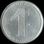 Jeton de n�cessit� de 1 franc �mis par le Cercle des Sous-Officiers du 111e R�giment d'Artillerie Lourde - revers