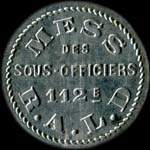 Jeton de n�cessit� de 10 centimes �mis par le Mess des Sous-Officiers du 112e R�giment d'Artillerie Lourde - avers