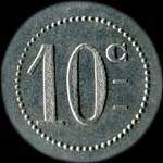 Jeton de n�cessit� de 10 centimes �mis par le Mess des Sous-Officiers du 112e R�giment d'Artillerie Lourde - revers