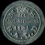 Jeton de n�cessit� de 25 centimes �mis par le Mess des Sous-Officiers du 112e R�giment d'Artillerie Lourde - avers