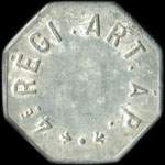 Jeton de n�cessit� de 50 centimes �mis par le 4e&nbsp;R�giment d'Artillerie �&nbsp;Pied - avers