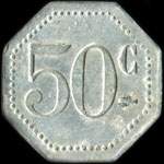 Jeton de n�cessit� de 50 centimes �mis par le 4e&nbsp;R�giment d'Artillerie �&nbsp;Pied - revers