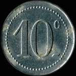 Jeton de n�cessit� de 10 centimes �mis par le 1er Bataillon A�rostiers bas� � Epinal - revers