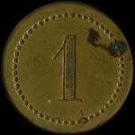 Jeton de n�cessit� de 1 franc �mis par le Mess des Sous-Officiers de la 21e Demi-Brigade A�rienne - revers