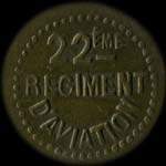 Jeton de n�cessit� de 50 centimes �mis par le Mess des Sous-Officiers du 22e r�giment d'Aviation - avers