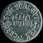 Jeton de n�cessit� de 1 franc �mis par le Cercle des Sous-Officiers du 2e r�giment d'Aviation - avers